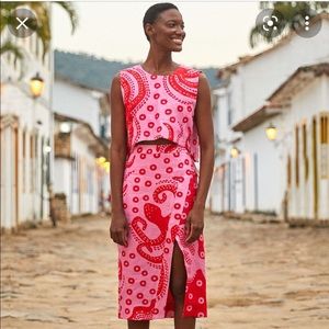 Farm Rio crop tank top, open back (octocool)